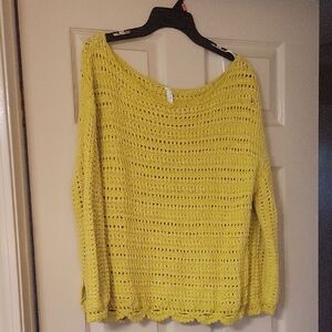 Yellow Knit Women's Sweater